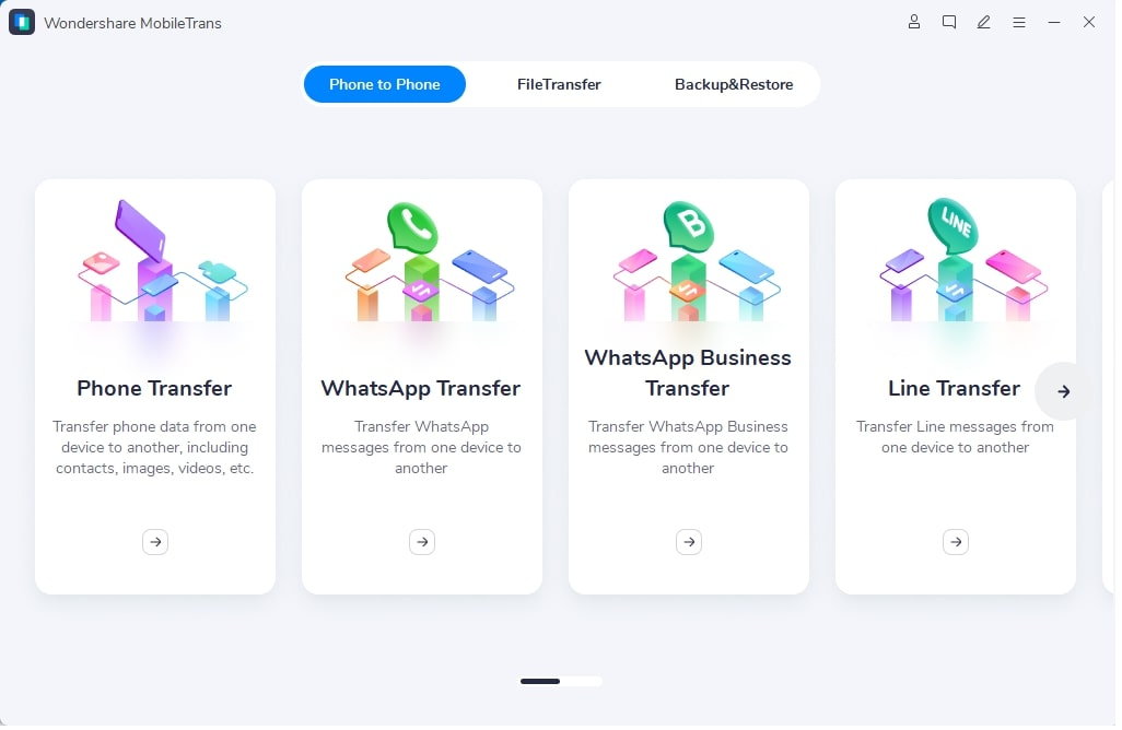 Launch MobileTrans – WhatsApp Transfer