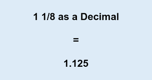 1/8 as a Decimal