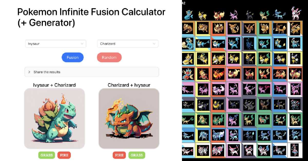 About Pokemon Infinite Fusion Calculator: How to Calculate Pokémon Fusion?