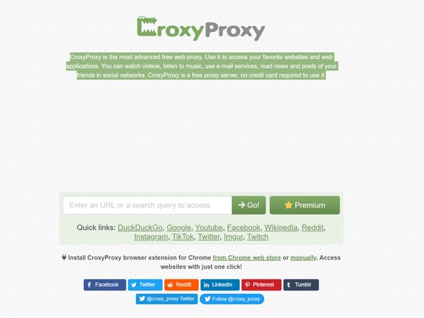 Croxyproxy Youtube Instagram: An Enhanced and Free Web Proxy