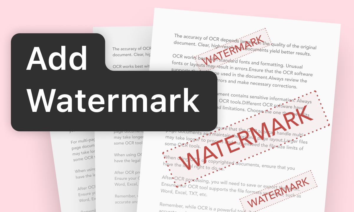 Watermark Your PDF Documents