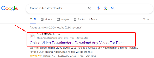 Online video downloader