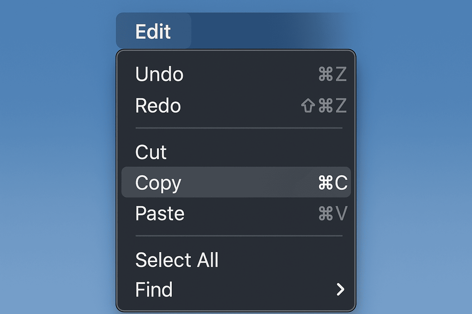 How Do We Copy and Paste on a Mac? Edit Menu in the Menu Bar: Edit > Copy, Edit > Paste How Do We Copy and Paste on a Mac? Edit Menu in the Menu Bar: Edit > Copy, Edit > Paste